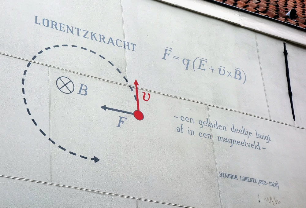 Diagram of Lorentz force on building